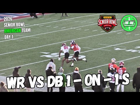 2026 Senior Bowl Day 1 | WR vs DB FACE OFF in 1 on 1s American Team