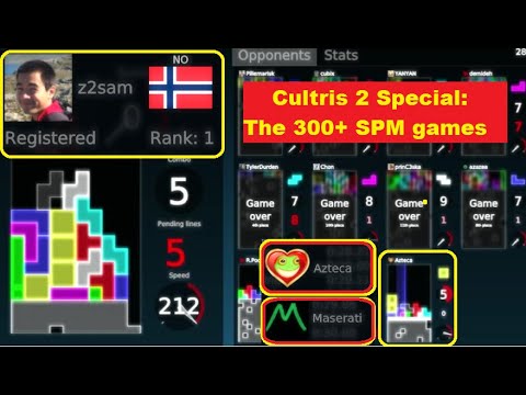 Cultris 2: z2sam does 15 games of 300+ SPM compilation