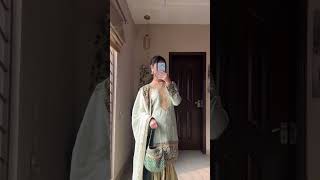 Moss Green Chiffon Gharara - Video 1