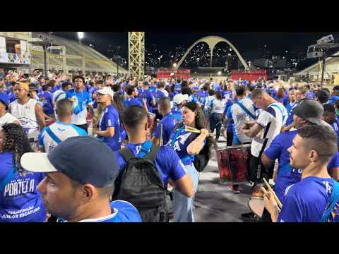 Bateria da Portela  no ensaio do setor 11 na Sapucaí para o carnaval 2026