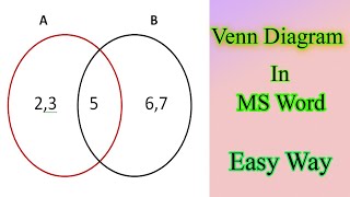 Draw Venn Diagram In MS Word