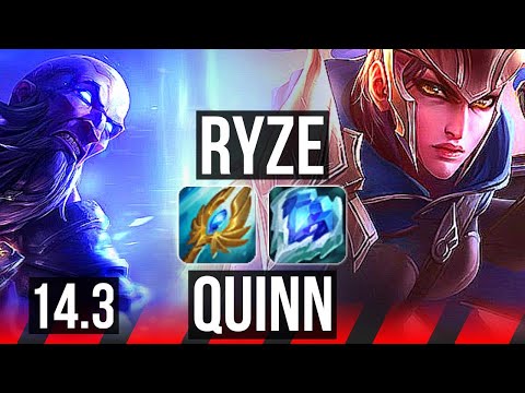 RYZE vs QUINN (TOP) | Comeback, Legendary | NA Master | 14.3