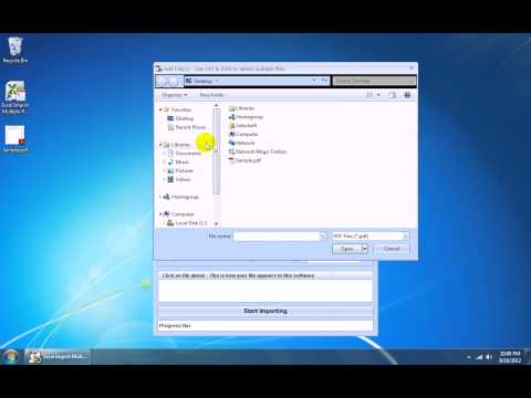 Excel Import Multiple PDF Files Software