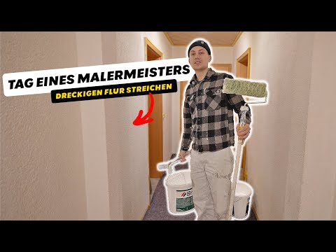 Flur mit Nassabriebsklasse 1 Farbe streichen gegen Verschmutzungen (keine Latex Farbe)