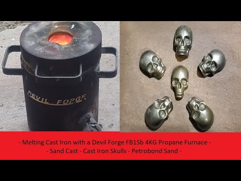Melting Cast Iron - Sand Cast Skull - Devil Forge - PetroBond