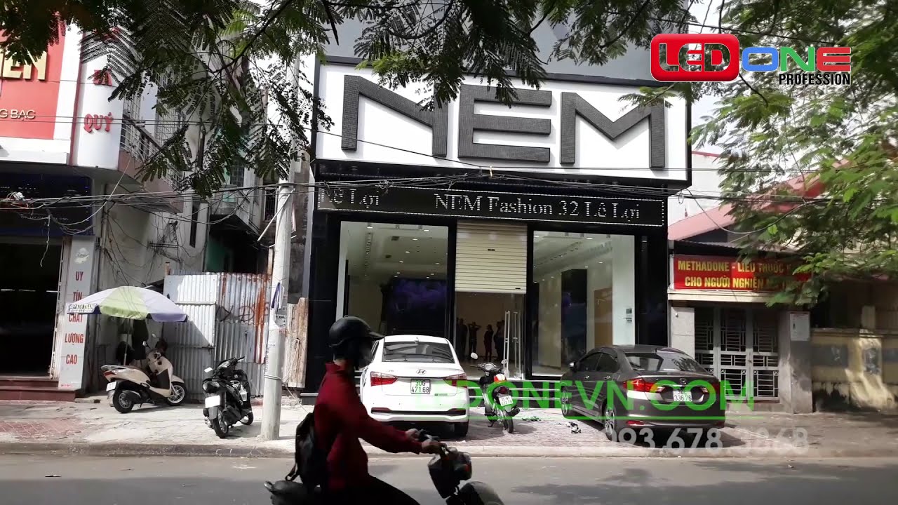 Thời Trang NEM Hải Phòng | Ledone thi công bảng điện tử Led P10 ngoài trời chạy Quảng cáo Sản phẩm