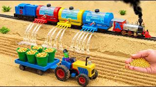 DIY Mini Tractor 🚜 Powerful Irrigation Train with Multi-Tank Farm Watering | HP Mini