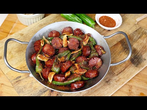 🔥 Portuguese Chouriço & Padron Peppers | Quick & Easy Petisco Recipe