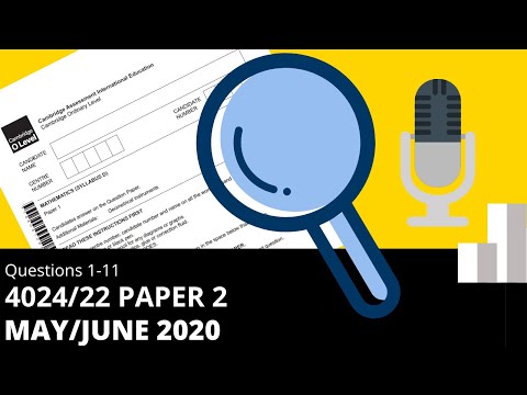 O-Level Math D May June 2020 Paper 2 4024/22