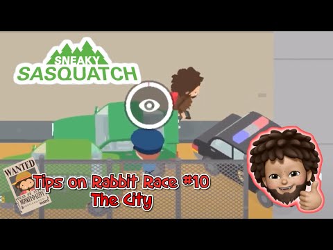 Sneaky Sasquatch - Tips on how to cheat on Rabbit Race #10, the City race