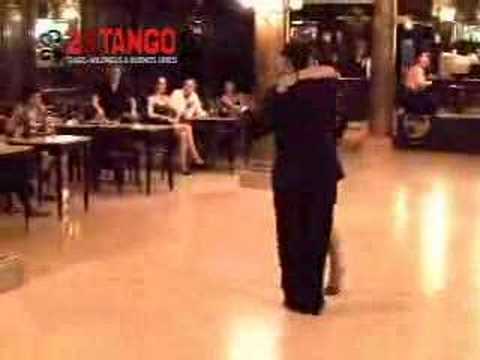  Gustavo Chidichimo  and  Virginia Martorani  are  dancing  to  the  milonga  "  Estampa De Varon  "