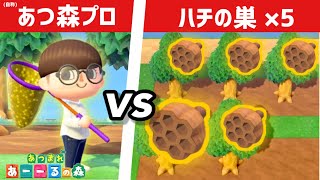 【あつ森】あつ森プロゲーマー vs ハチの巣×5【あつまれどうぶつの森】