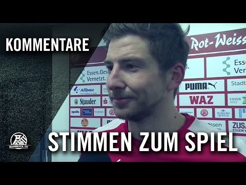 Die Stimmen zum Spiel (SpVg Schonnebeck - Rot-Weiss Essen, 4. Runde, Niederrheinpokal 2016/2017)