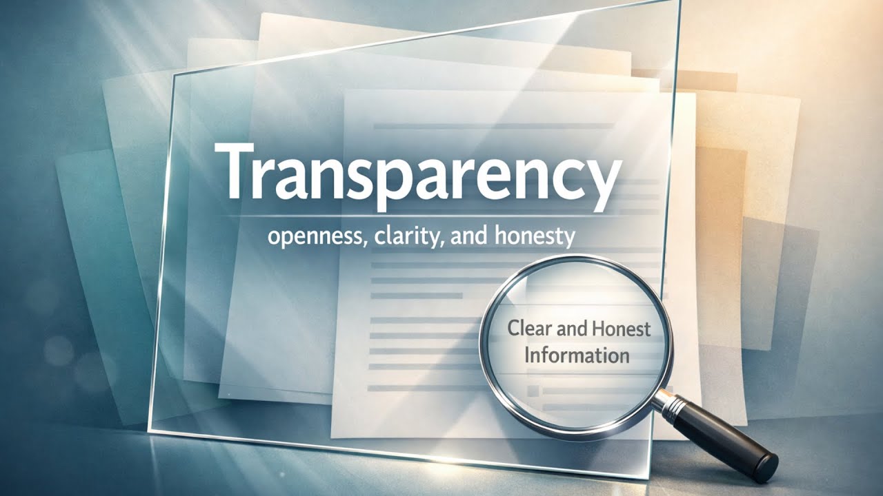 What is the meaning of Transparency?
