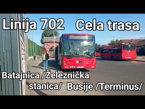 Linija 702:Batajnica /Železnička stanica/-Busije /Terminus/ (Cela trasa)