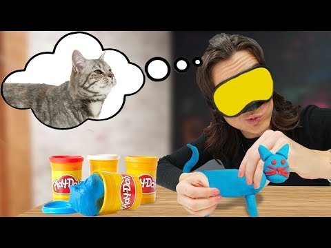 Blindfolded Playdoh Pictionary Challenge! Video