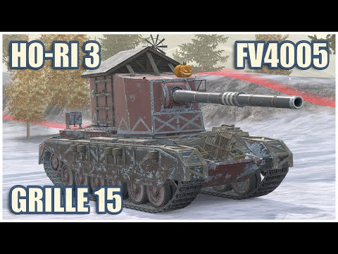 Grille 15, FV4005 & Ho-Ri III • WoT Blitz Gameplay