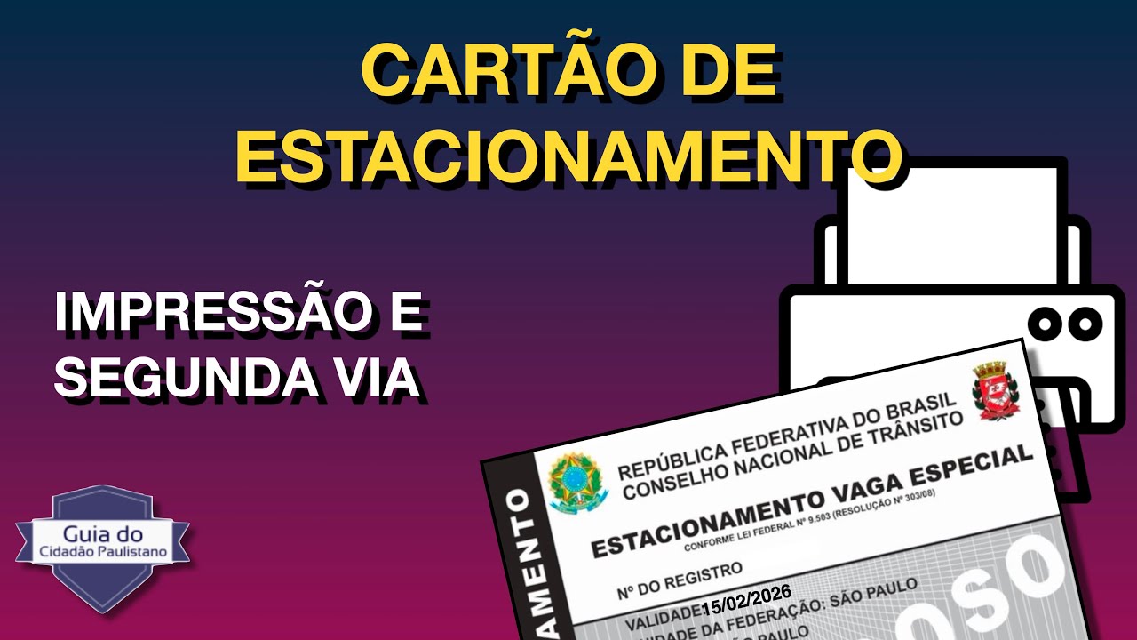 Impressão do cartão de estacionamento