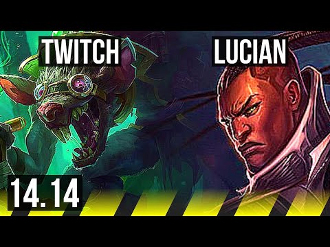 TWITCH & Lulu vs LUCIAN & Yuumi (ADC) | 1100+ games, Legendary, 11/3/8 | VN Grandmaster | 14.14