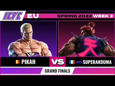 Pikah (Geese) vs. Super Akouma (Akuma) Grand Finals - ICFC EU Tekken 7 Spring 2022 Week 3