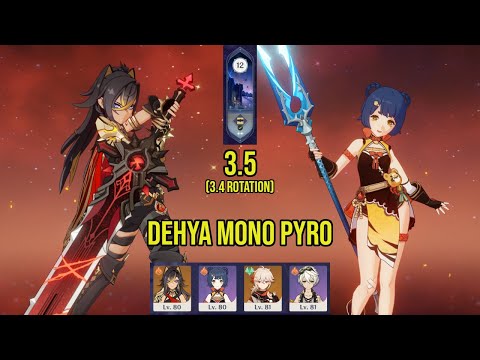 C0 DEHYA Mono Pyro | 3.5 Spiral Abyss Floor 12 (3.4 Rotation) | Genshin Impact