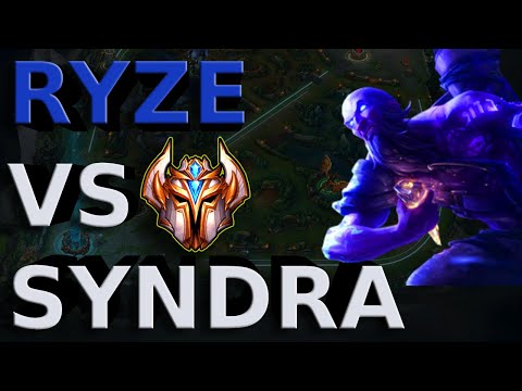 RANK 1 RYZE CHALLENGER CARRY RANKED GAME (RYZE VS SYNDRA) - Trisend3
