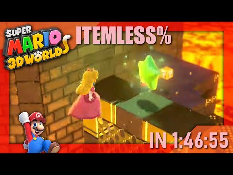 [Former Top 10] Super Mario 3D World itemless% Speedrun in 1:46:55