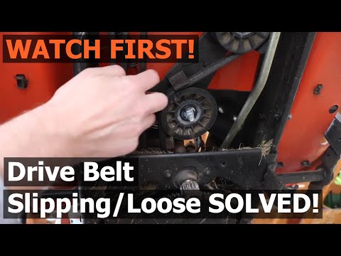 Watch Before You Change Husqvarna Drive Belt! - Tractor Transmission Belt Slipping Problem SOLVED!
