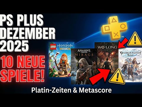 MEGA PS PLUS UPDATE DEZEMBER 2025 🔥: 10 NEUE Spiele! Metascores & Platin-Jagd | Extra & Premium