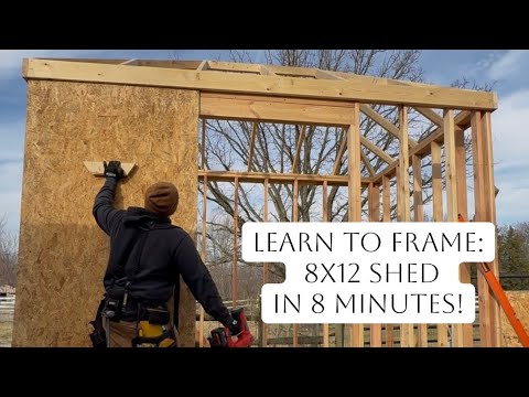 Frame an 8x12 shed: Intermediate lesson! 