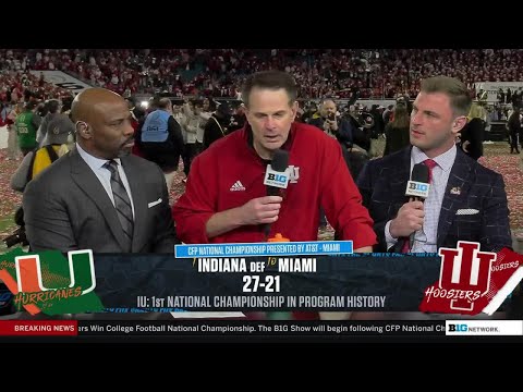 Curt Cignetti Crashes the Postgame Show to Talk National Championship | Indiana Football