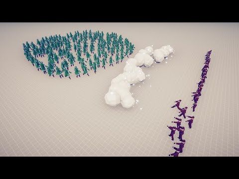 X30 SNOW ROLLER VS X150 EVERY UNITY - Totally Accurate Battle Simulator TABS