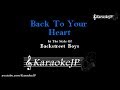 Back To Your Heart Karaoke Backstreet Boys