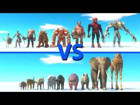 INFERNALS Team vs MODERN MAMMALS Team - Animal Revolt Battle Simulator ARBS