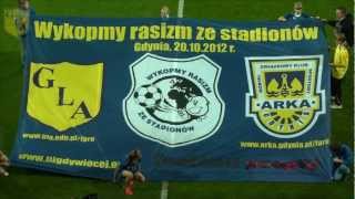 Arka Gdynia - kampania Wykopmy Rasizm ze Stadionów, Tygodnie Akcji FARE, 20.10.2012.