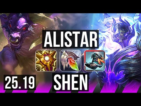 ALISTAR & Senna vs SHEN & Smolder (SUP) | 15k DMG | KR Master | 25.19