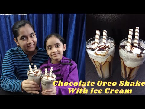 Chocolate Oreo shake with ice cream | Cooking video # 5 | Requested video | Ashita and Garima show