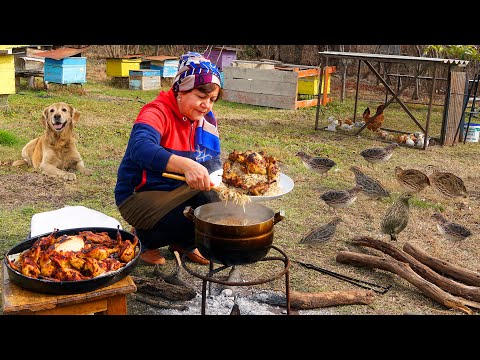 Cooking Golden Crust Quails on the Grill | Turkish Quince Dessert with Walnuts