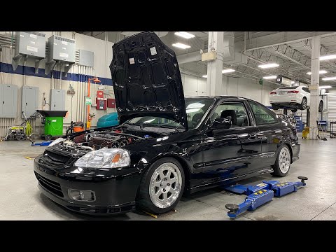 AHC Shop Hours - Honda Civic Si EM1 Overview| Install RunHard Industries OEM Style Battery Cable Kit