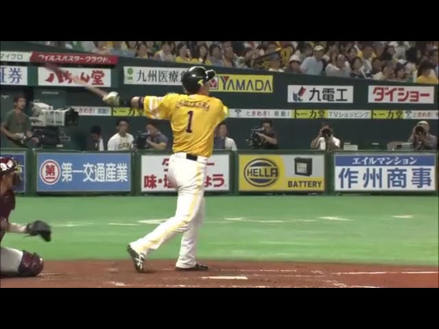 【5回裏】レフトポール巻いた!! ホークス・内川が本拠地で嬉しい一発!! 2015/9/4 H-E