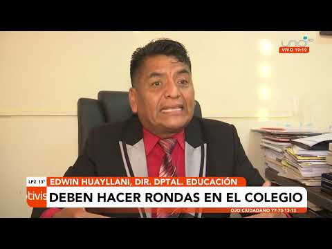 Dir. Dptal. de Educación: "Maestros y directores deben estar atentos a los alumnos"