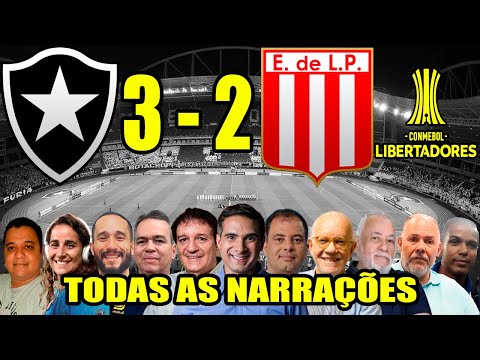 Todas as narrações - Botafogo 3 x 2 Estudiantes | Libertadores 2025