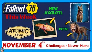 Where to find the November Axolotl, plus weekly update 11-4-25 | Fallout 76