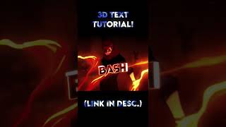 3D TEXT TUTORIAL! - ALIGHT MOTION AMV #3d #tutorial #shorts #explore #amv