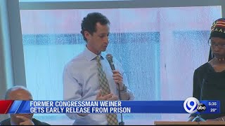 Anthony Weiner released from jail