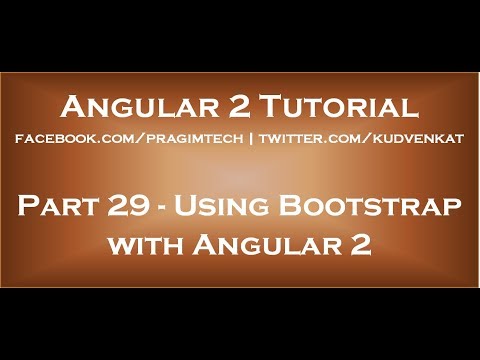 Using Bootstrap with Angular 2