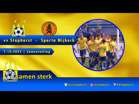 vv Staphorst - Sparta Nijkerk | 7.10.2023 | Samenvatting
