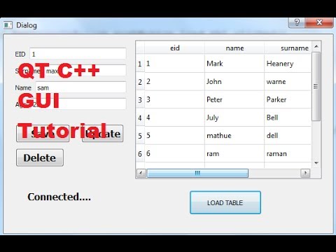 QT C++ GUI Tutorial 17- Load SqLite table data to QTableView