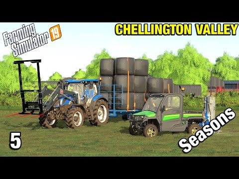 SILAGE BALES + SOIL SAMPLES Chellington Valley Timelapse - FS19 Ep 5
