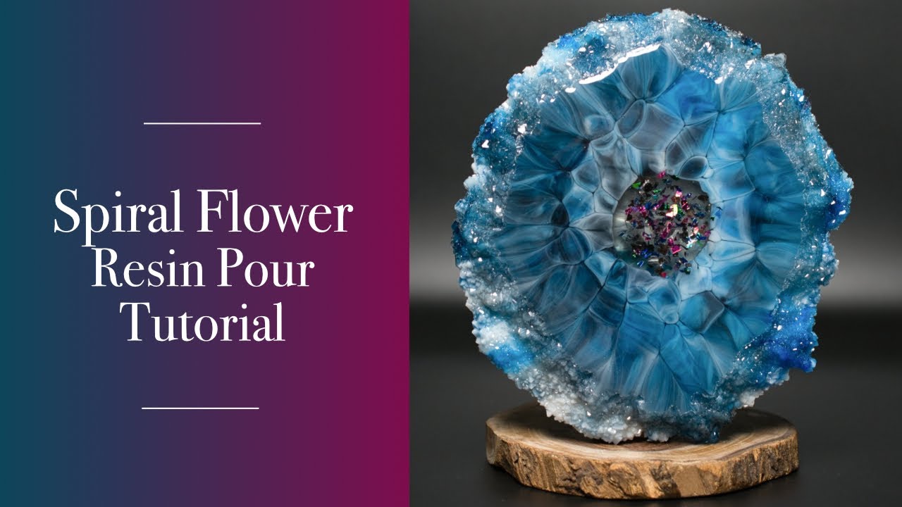 #27 - Spiral Flower Resin Pour Tutorial | Crystal Resin Art